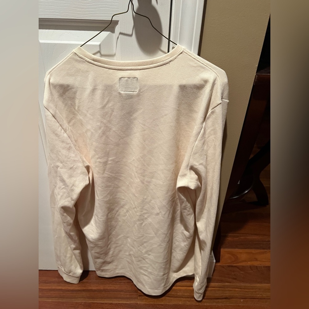 Cuts Clothing Men’s Prestige Thermal crew LS shirt, size LG in Ivory color - Picture 4 of 4